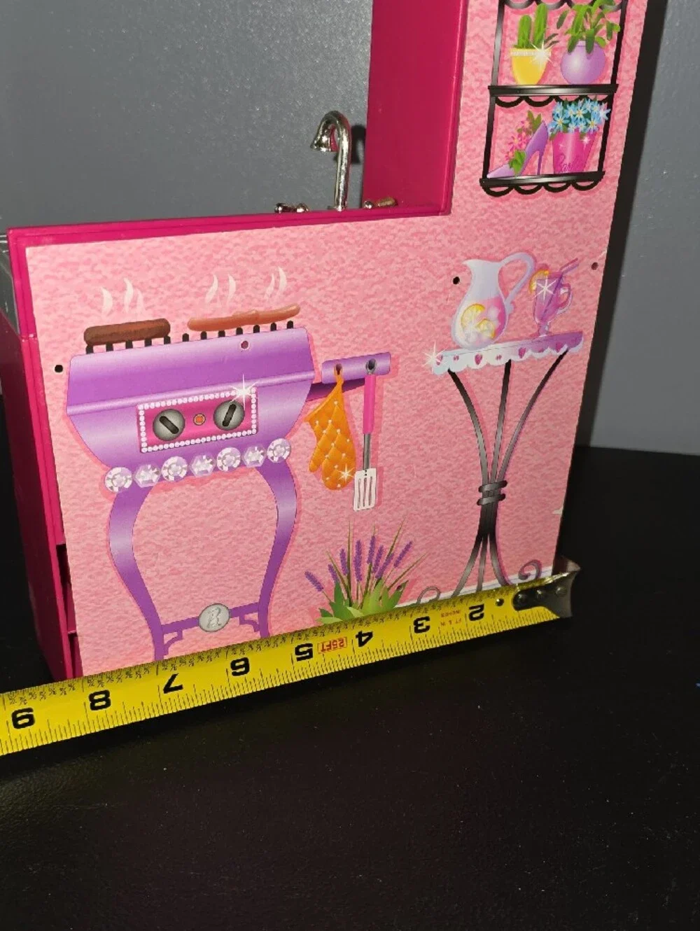 BARBIE Pink Toy Kitchen Playset with Sink and Refrigerator - Brand Unknown